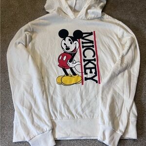 Disney Mickey Mouse Women’s White Hoodie Sweater